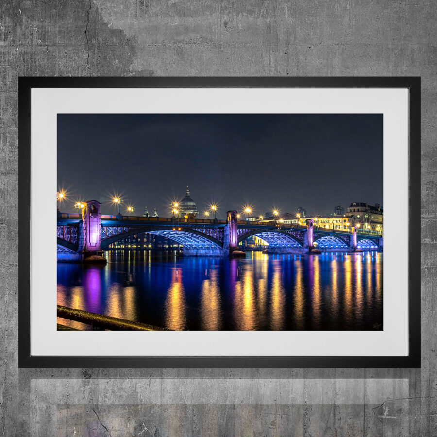 Blackfriars Bridge at Night - White Room Gallery