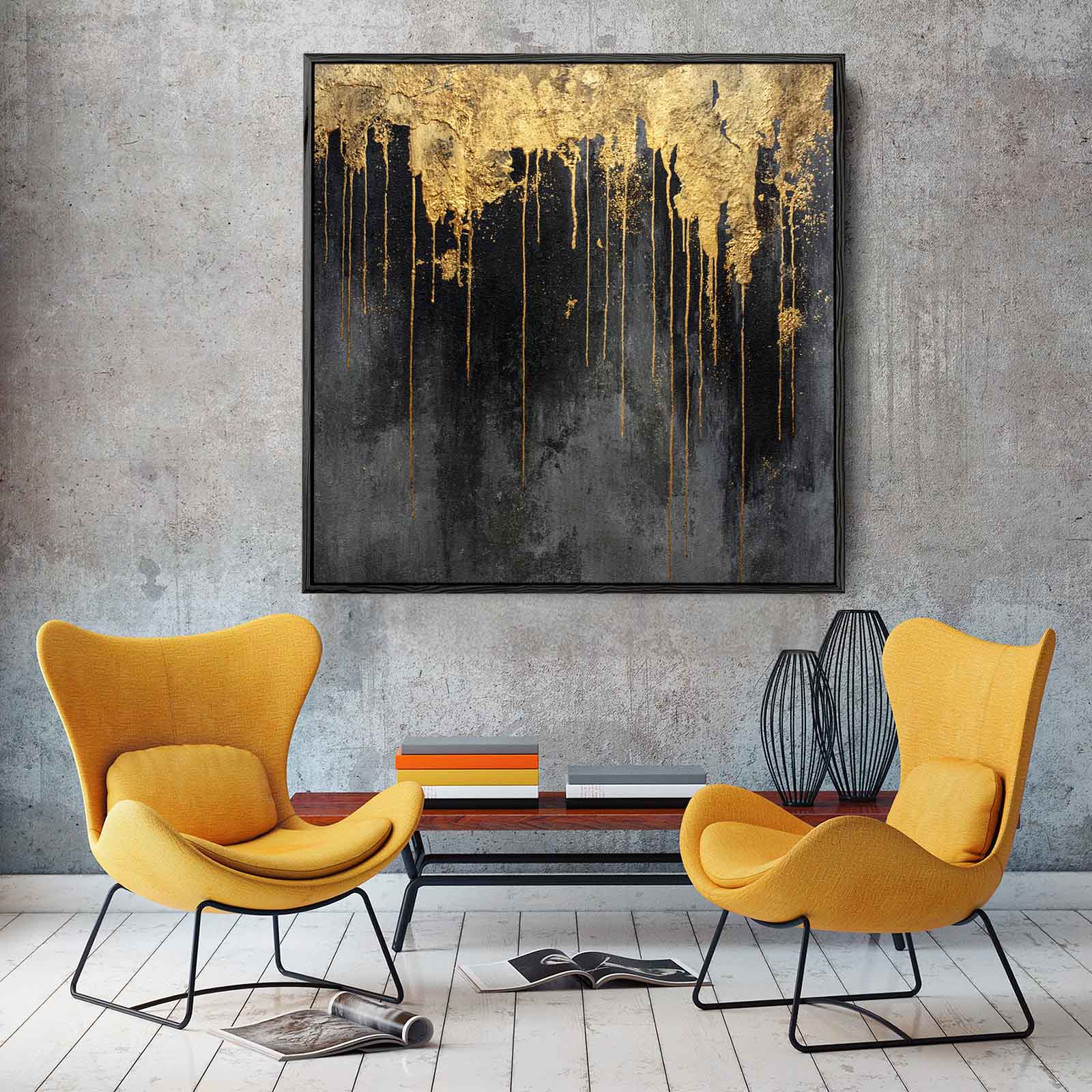 Golden Black - White Room Gallery